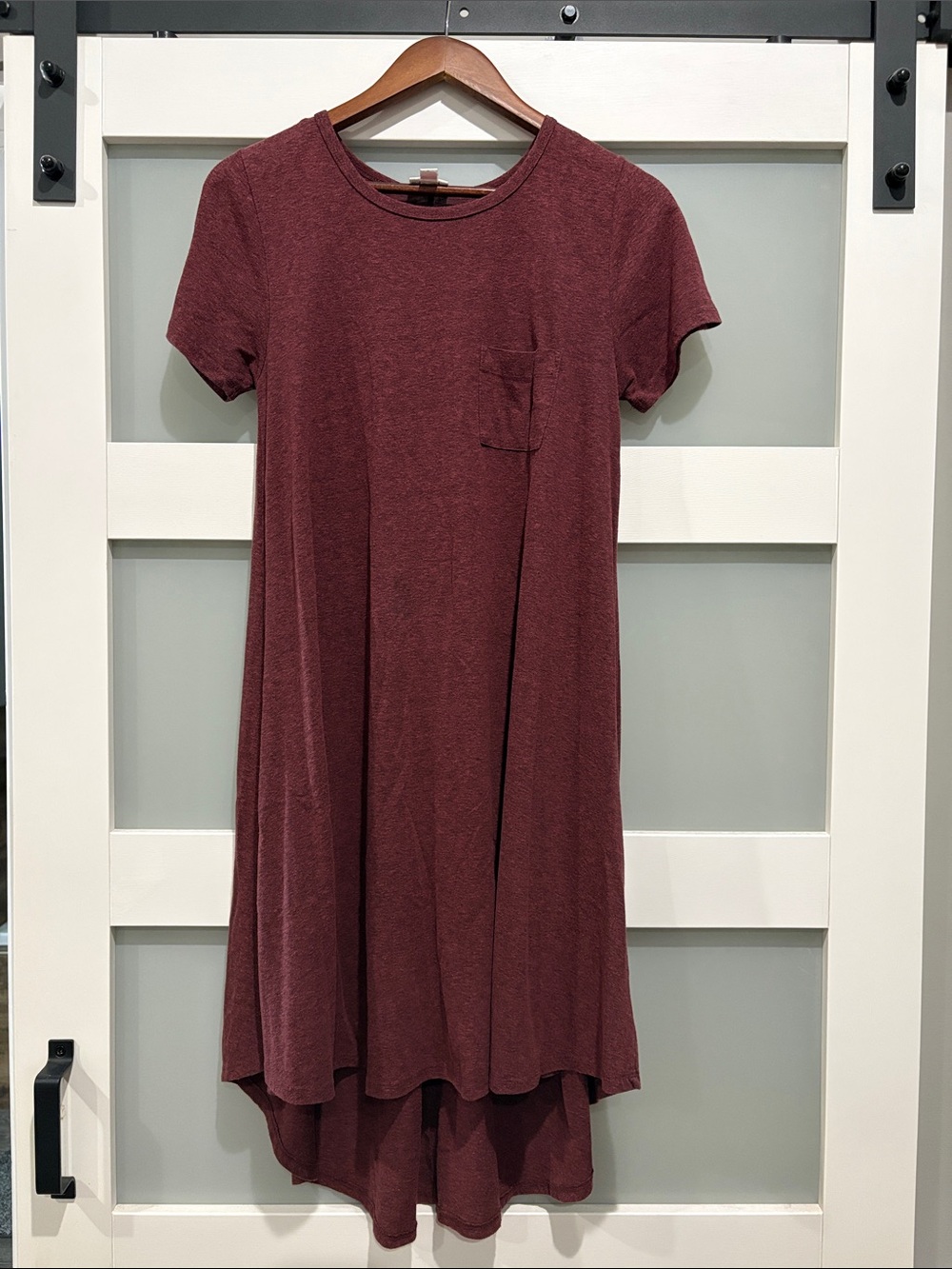 LuLaRoe Burgundy Short Sleeve Swing Dress